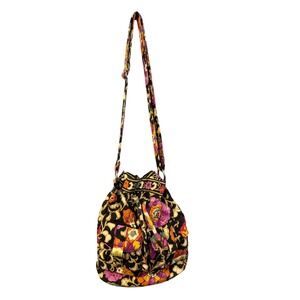 Vera Bradley Night and Day Quilted Floral Drawstring Bucket Crossbody Bag